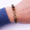 TCC™ Brown Tiger Eye Stone Infinity Charm Bracelet